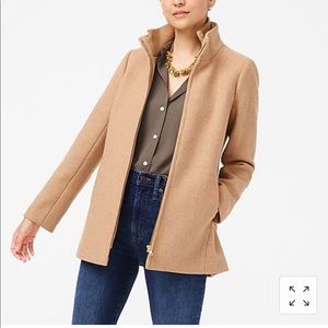 J Crew Village Coat Wool Tan